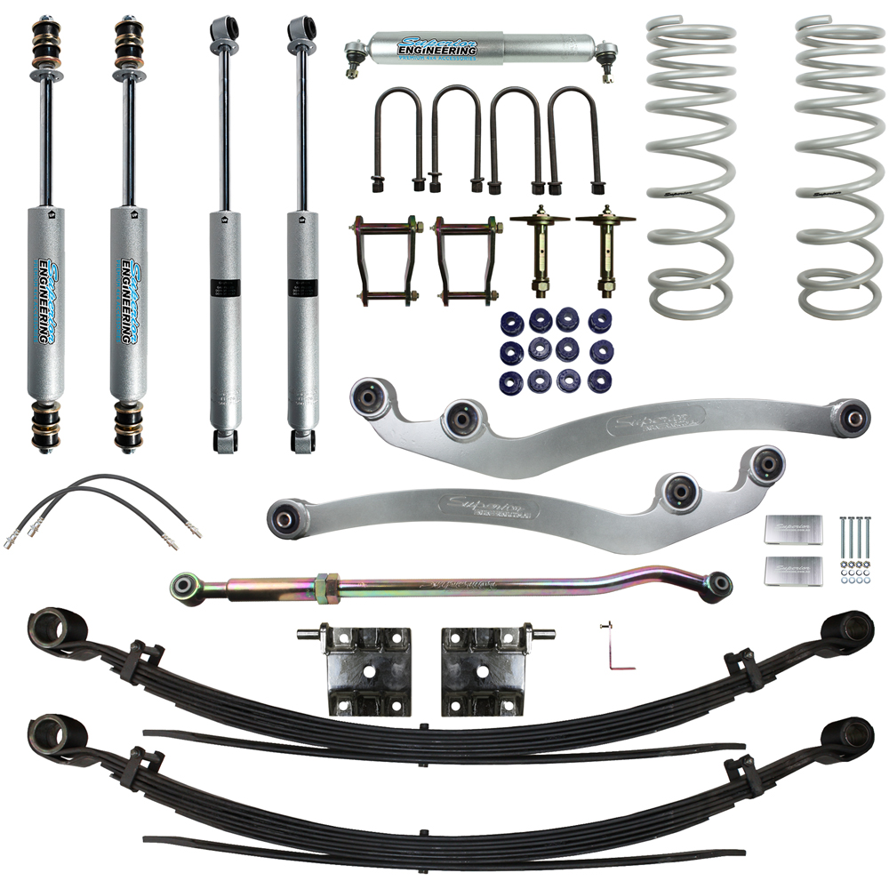 Superior Engineering 3 Inch (75mm) Lift Kit Suitable For Toyota LandCruiser 79 Series 4.2lt 6cyl - SUP-79G1-6-KIT-3INCH